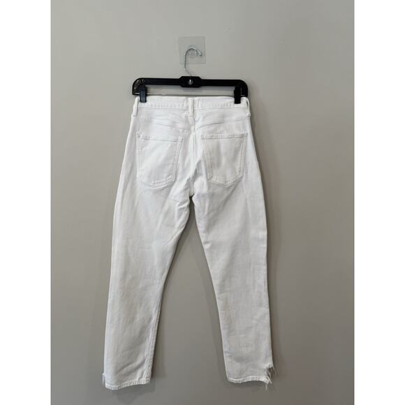 AGOLDE Jeans Womens 27 White Toni Straight Leg High Rise Distressed Hems 2015 - Picture 6 of 12